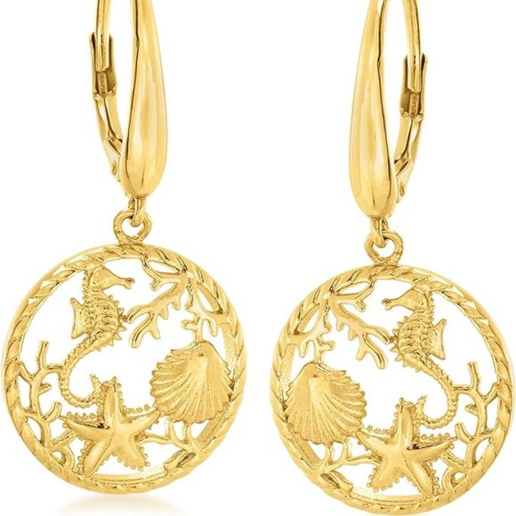 Ross-Simons Jewelry - New Ross-Simons Sea Life Leverback Drop Earrings